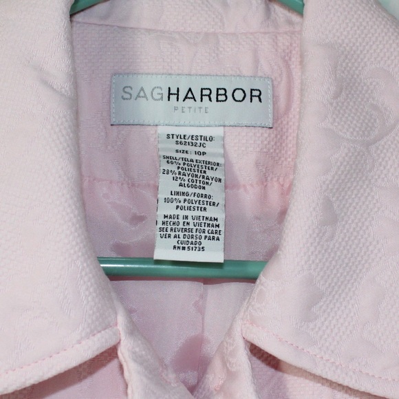 vintage light pink blazer jacket womens 10p brand is sag harbor - Picture 3 of 4